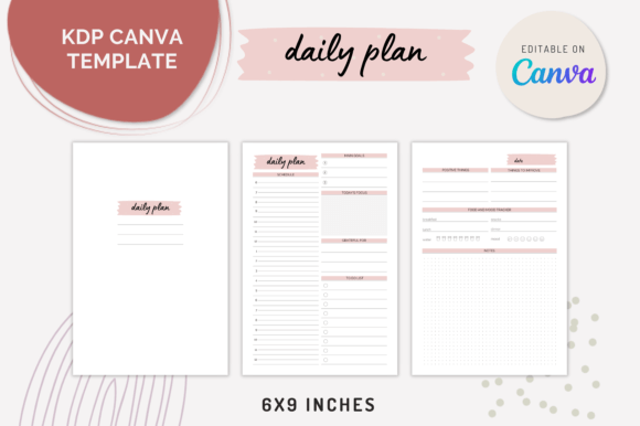 Download CANVA Daily Planner Editable Templates - Canva daily planner Collection