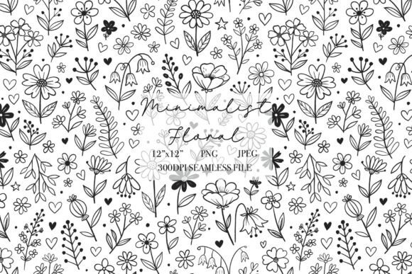 Download Minimalistic Floral Seamless Pattern - Pattern Collection