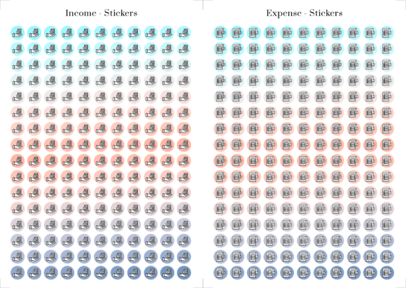 Download Income Expense Sticker Sheets - Income Collection
