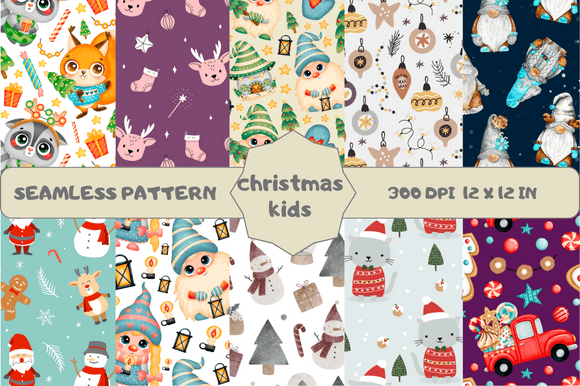 Download Cute Christmas Patterns for Kids - Pattern Collection