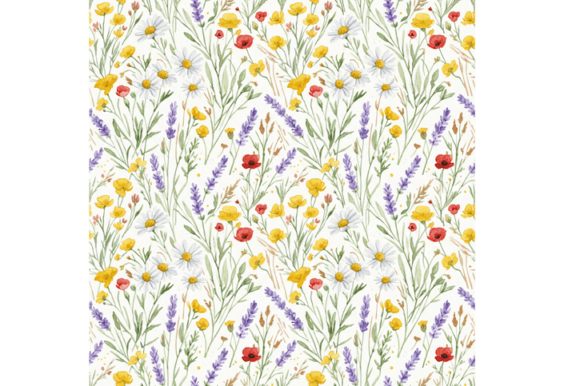 Download Vintage Meadow Wildflower Pattern - Pattern Collection