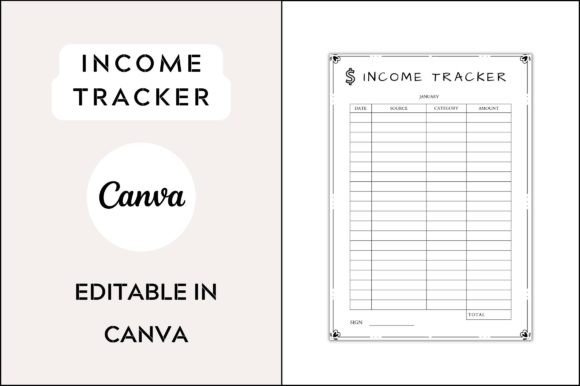 Download Editable Income Tracker Template - Income Collection