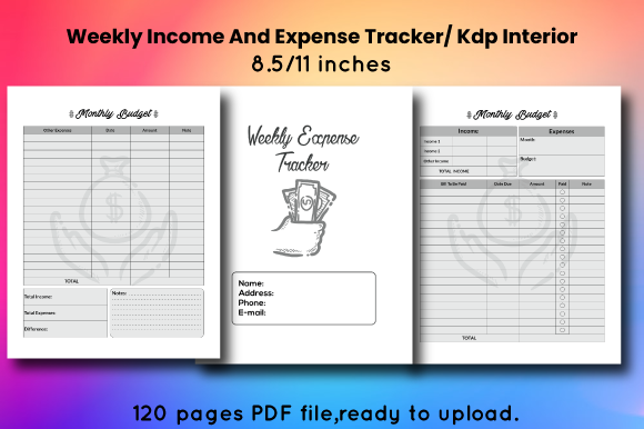 Download Weekly Income &amp; Expense Tracker for Kdp - Income Collection