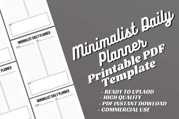 Download Minimalist Daily Planner - Canva Interio - Minimalist daily planner Collection