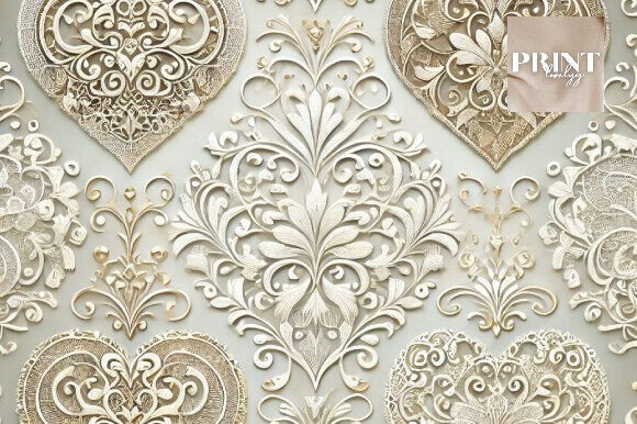 Download Lace-Inspired Hearts Valentine Pattern - Pattern Collection