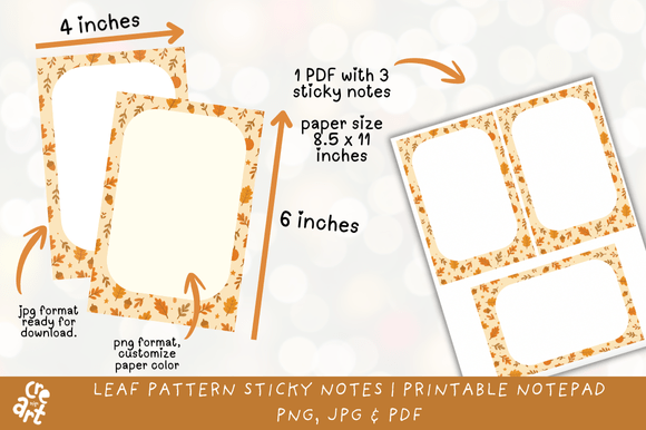 Download Leaf Pattern Sticky Notes - Pattern Collection
