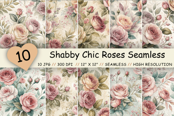 Download Shabby Chic Roses Seamless Pattern - Pattern Collection