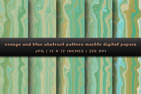 Download Orange and Blue Abstract Pattern Marble - Pattern Collection