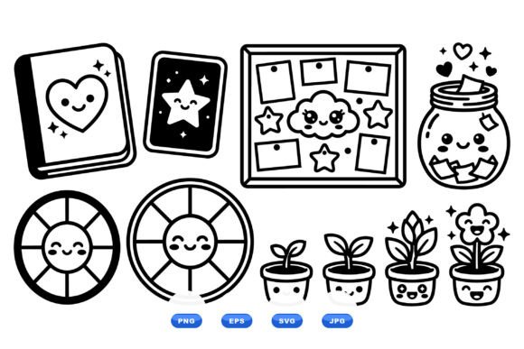 Download Kawaii Cute Planner Icons Pack - Cute planner Collection